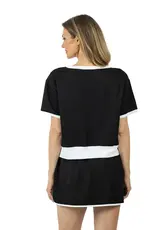 Carla Contrast Cute Matching Skort Set