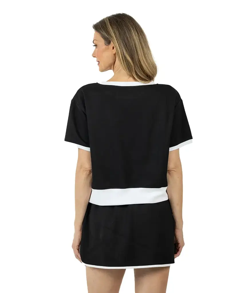 Carla Contrast Cute Matching Skort Set