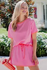 Carla Contrast Cute Matching Skort Set