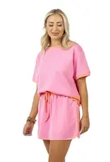 Carla Contrast Cute Matching Skort Set
