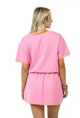 Carla Contrast Cute Matching Skort Set