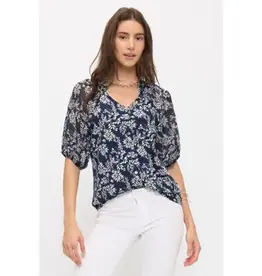 Frankie Floral Mix Media Top