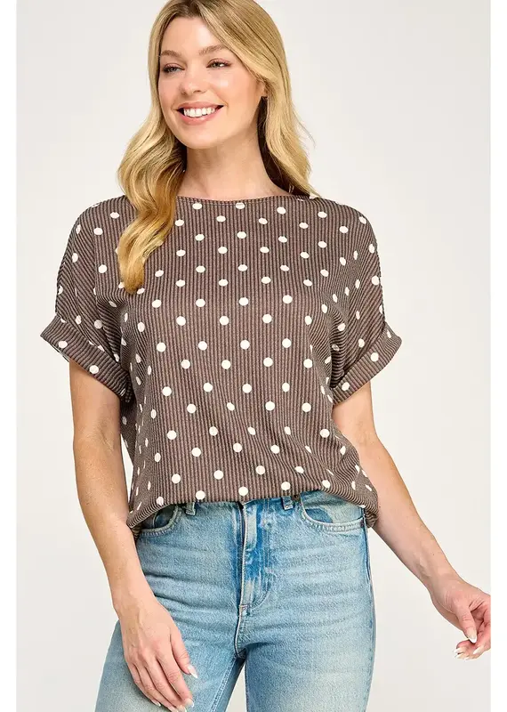 Polly Polka Dot Pattern Top