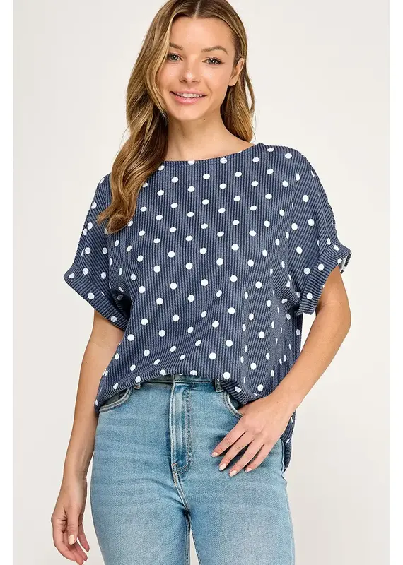 Polly Polka Dot Pattern Top