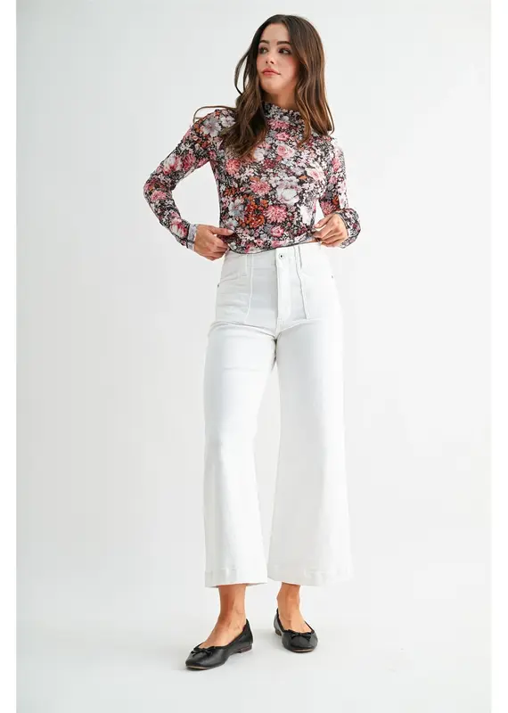 Heidi High-Rise Wide Crop Patch Pocket Jean