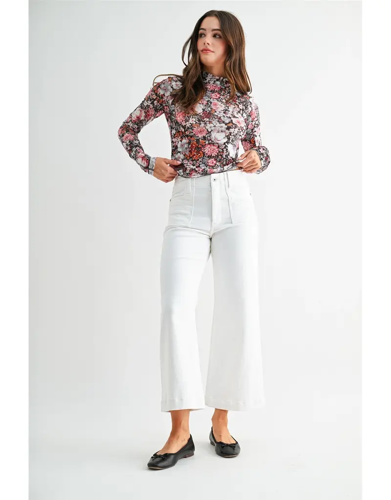 Heidi High-Rise Wide Crop Patch Pocket Jean