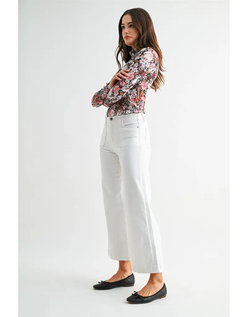Heidi High-Rise Wide Crop Patch Pocket Jean