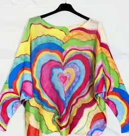 Groovy Hearts Knit Top