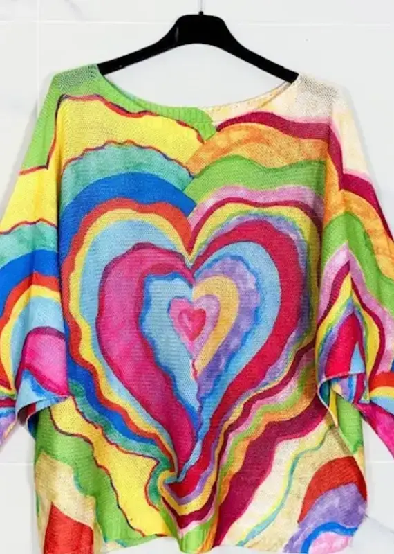 Groovy Hearts Knit Top