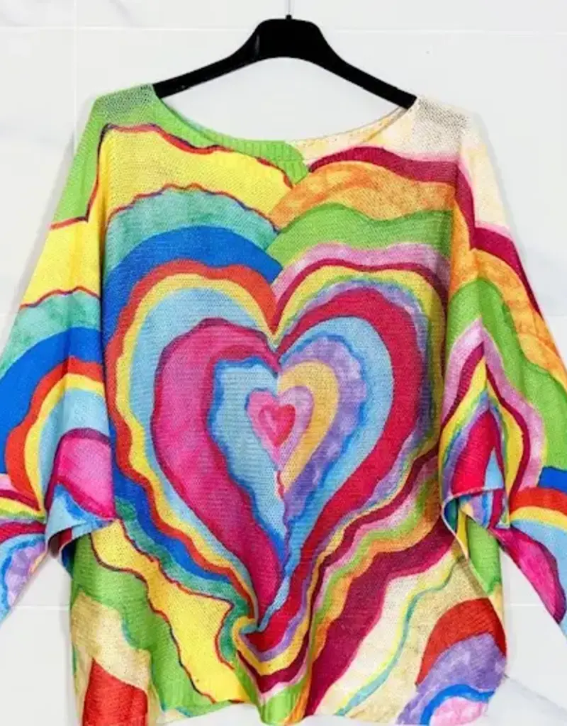 Groovy Hearts Knit Top