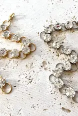 Chunky Crystal Bracelet - Burnished Silver