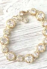 Crystal Bracelet Chunky Bracelet - Gold