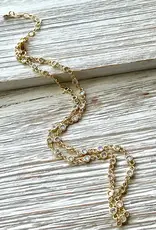 Crystal Clear Gold Layering Necklace - Gold