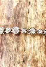 Crystal Bracelet Chunky - Silver