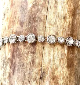 Crystal Bracelet Chunky - Silver