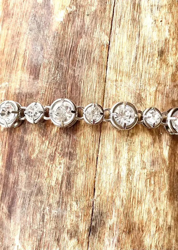 Crystal Bracelet Chunky - Silver