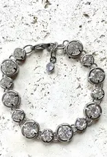 Crystal Bracelet Chunky - Silver