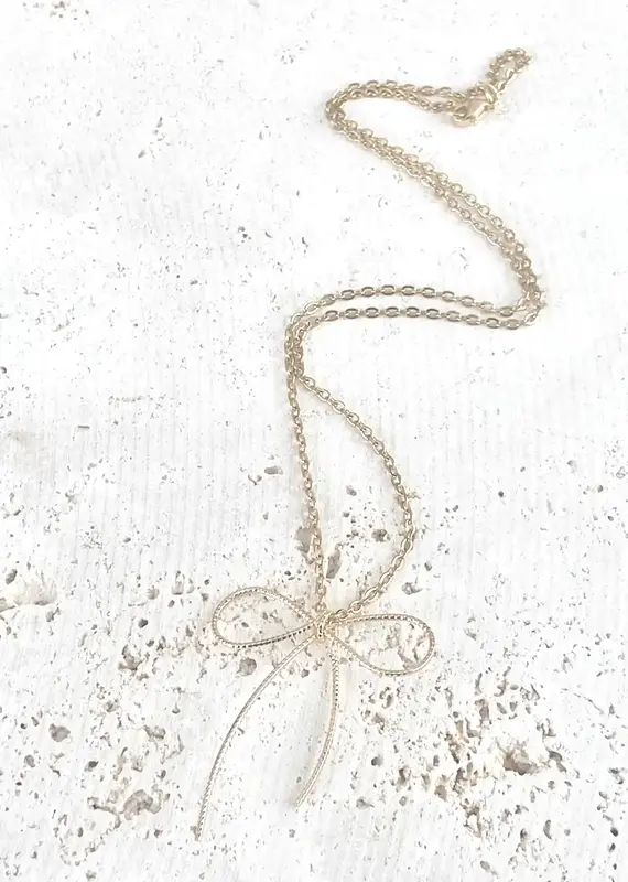 Handmade Bow Ribbon Necklace