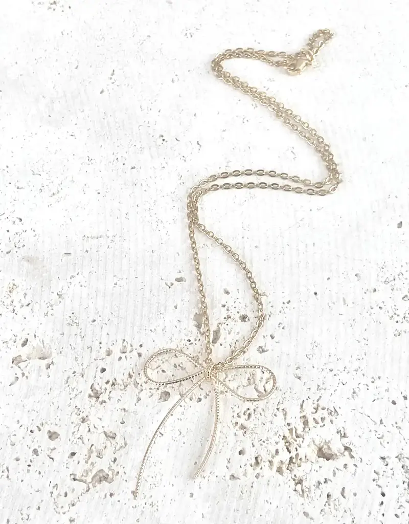 Handmade Bow Ribbon Necklace
