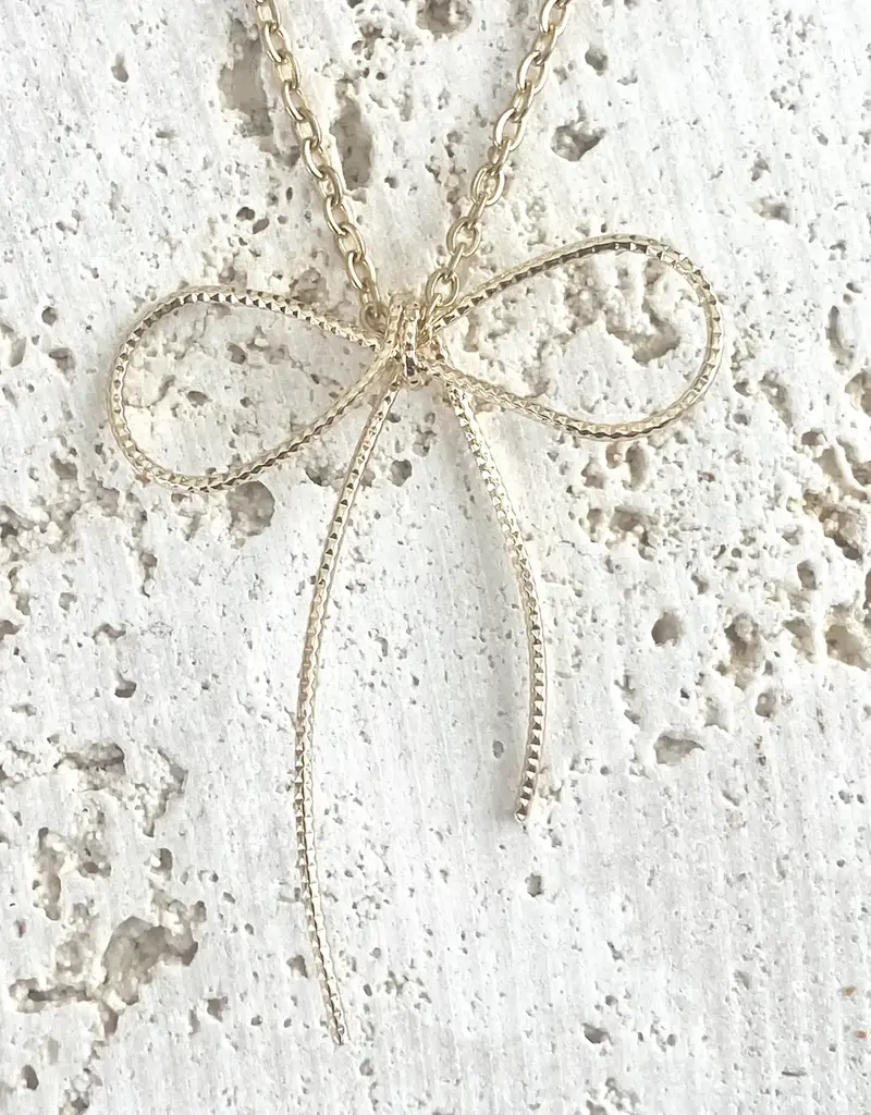 Handmade Bow Ribbon Necklace