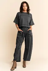 Melody Mineral Washed Exposed Barrel Pants Set