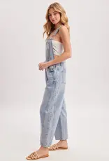 Denim Barrel Overalls