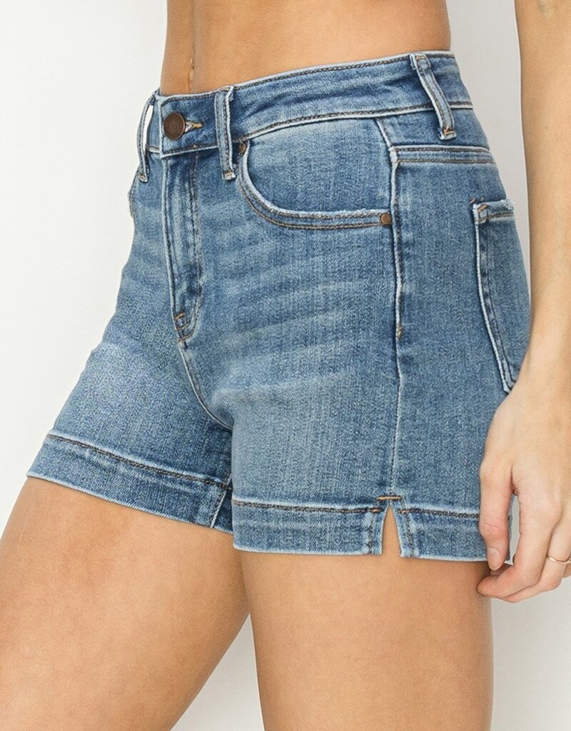 Risen High Rise Side Slit Basic Shorts