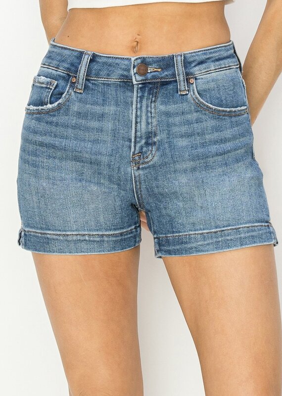 Risen High Rise Side Slit Basic Shorts