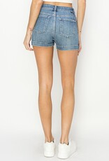 Risen High Rise Side Slit Basic Shorts