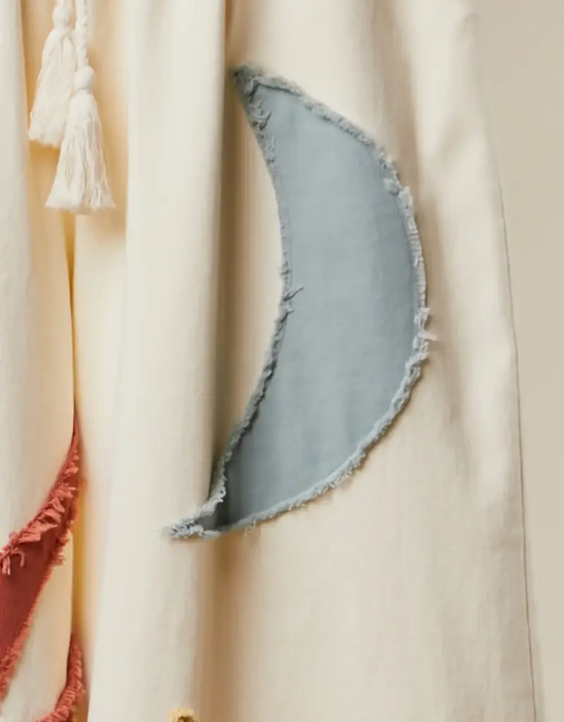 Stevie Sun Moon Star Patch Wide Leg Jean