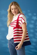 America Striped Shopper Tote
