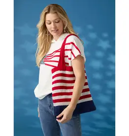 America Striped Shopper Tote