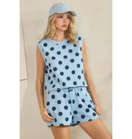 Caroline Coastal Polka Dot Top & Short Set