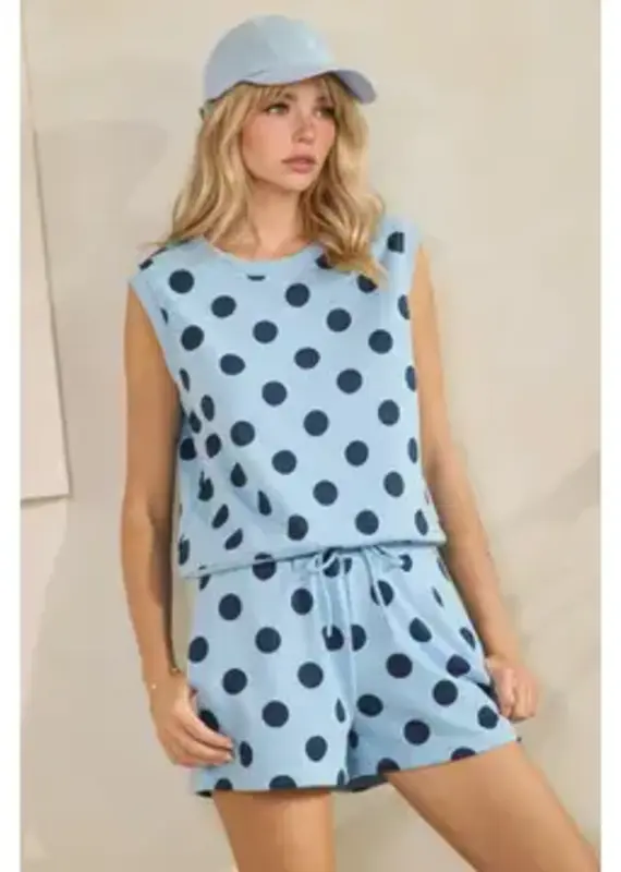 Caroline Coastal Polka Dot Top & Short Set