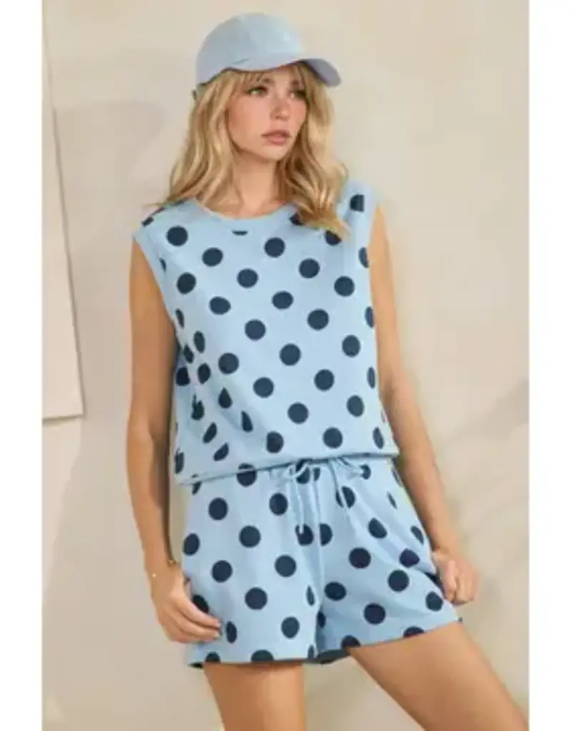 Caroline Coastal Polka Dot Top & Short Set