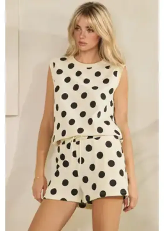 Caroline Coastal Polka Dot Top & Short Set