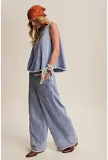 Wren Washed Denim Tank & Wide-Leg Pant Set