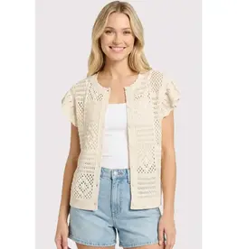 Crochet Button Down Vest
