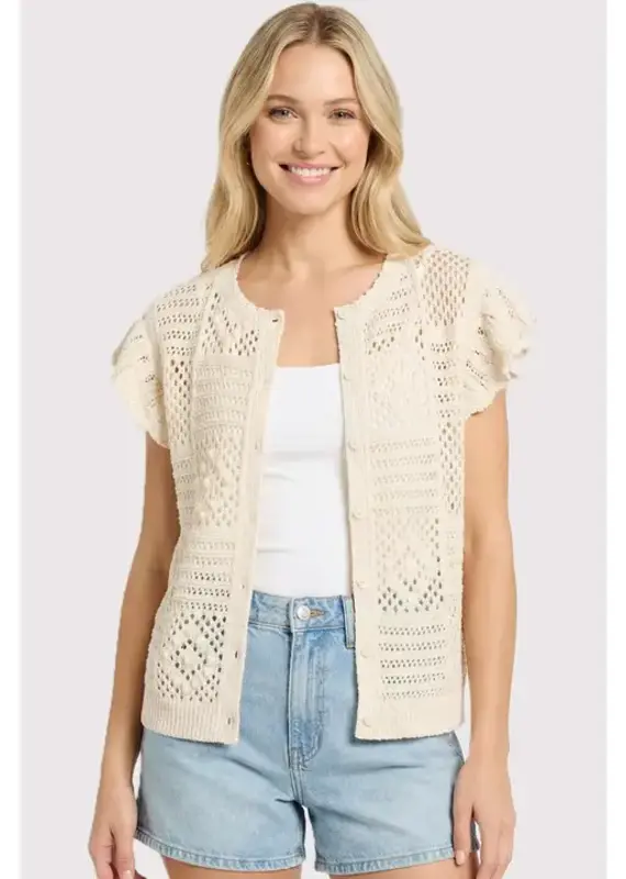 Crochet Button Down Vest