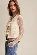 Emerson Embroidered Lace Tie-Front Vest