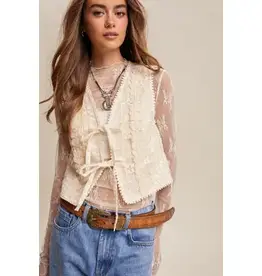 Emerson Embroidered Lace Tie-Front Vest