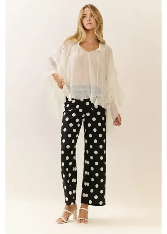 Parker Polka Dot High-Rise Wide Leg Pant