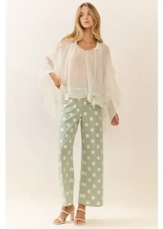 Parker Parker Polka Dot High-Rise Wide Leg Pant