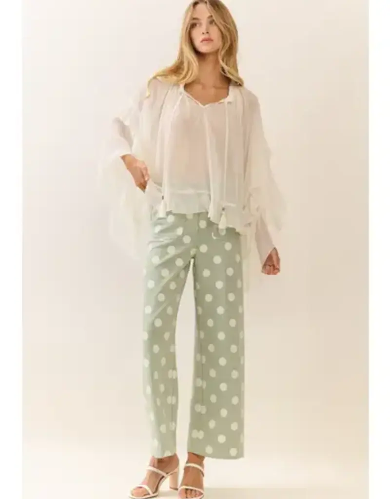 Parker Parker Polka Dot High-Rise Wide Leg Pant