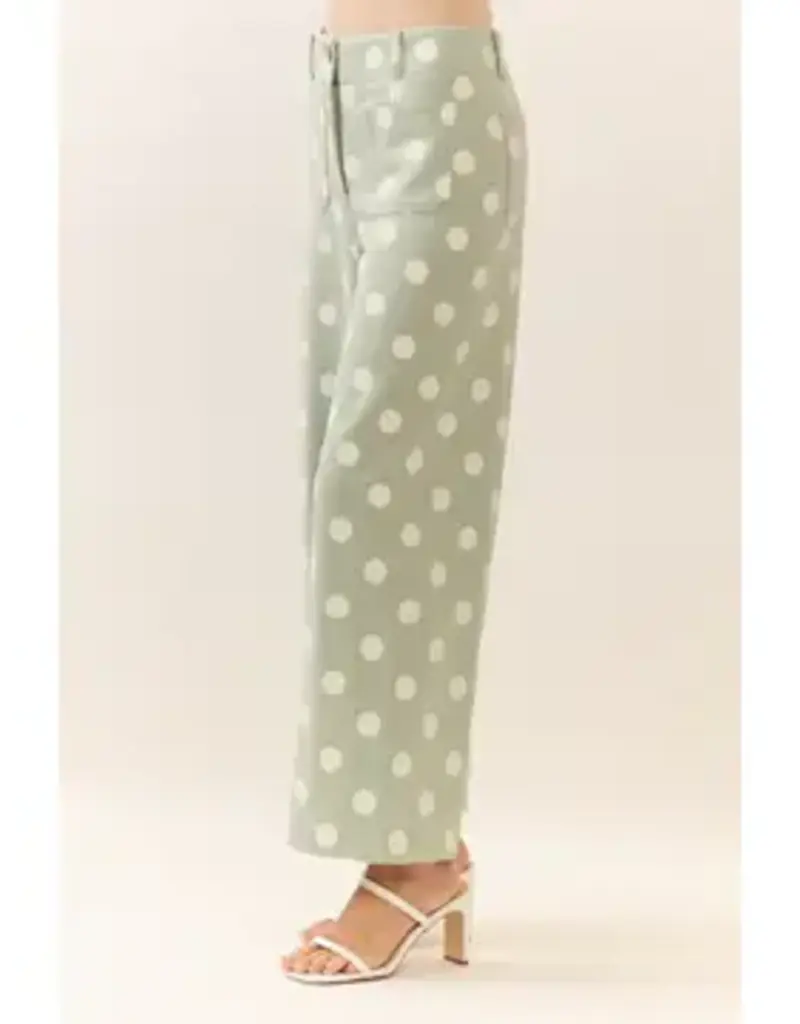 Parker Parker Polka Dot High-Rise Wide Leg Pant