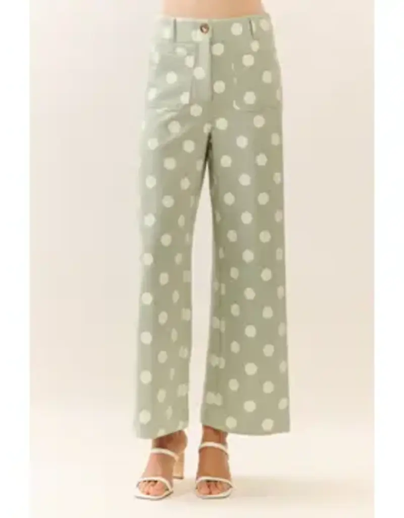 Parker Parker Polka Dot High-Rise Wide Leg Pant