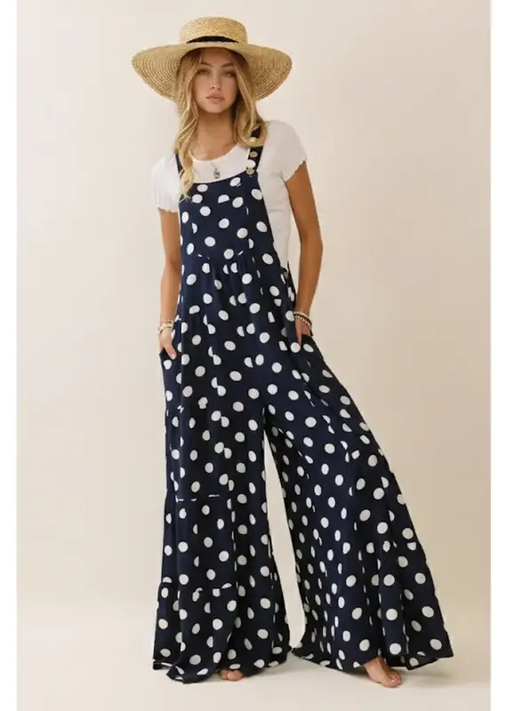 Sally Polka Dot Sling Maxi Jumpsuit