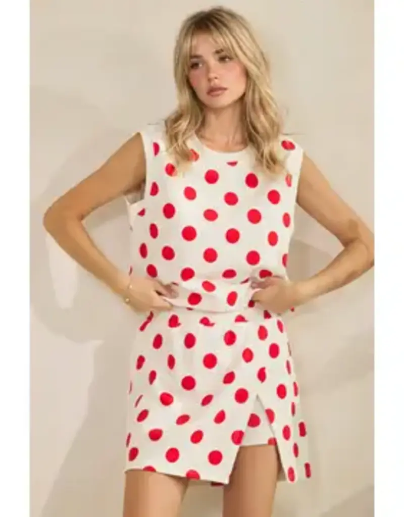 Mia Polka Dot Skort Set