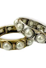 Pearl Bubble Stretch Bracelet: Silver
