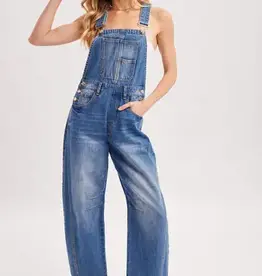 Braelyn Denim Barrel Overalls